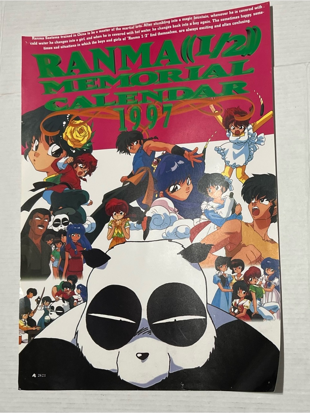 1997 Vintage Ranma Saotone 1/2 Calendar Poster Rare Anime Japanese